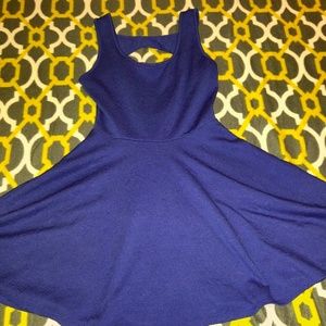 Royal bright blue rose pattern flawless dress